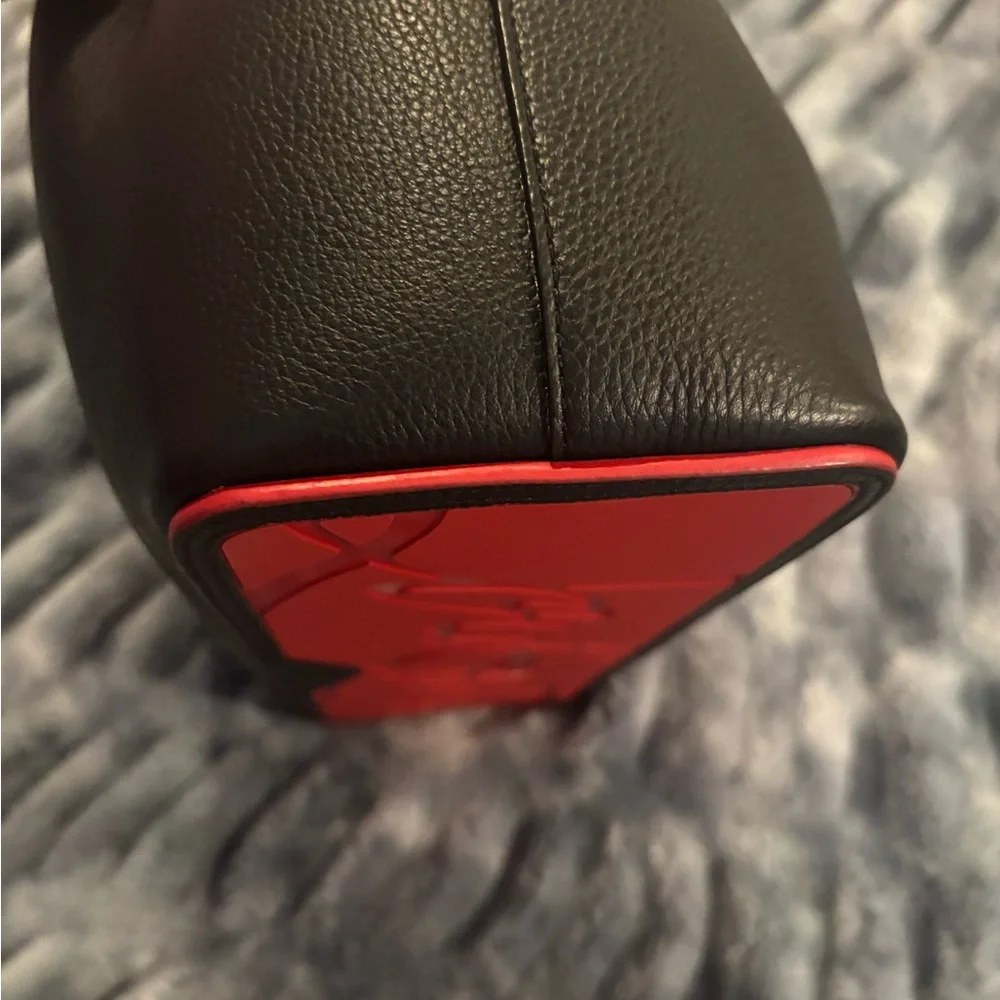 Christian Louboutin Black Leather Tote with Signature Red Trim - Picture 9 of 13